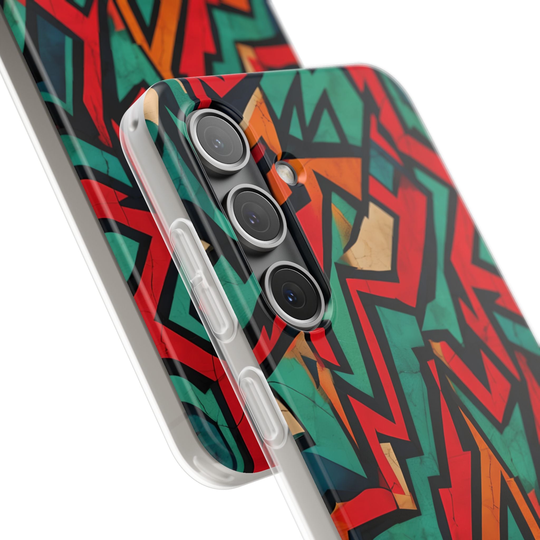 Crimson Zigzag Samsung S24 Case - Soft