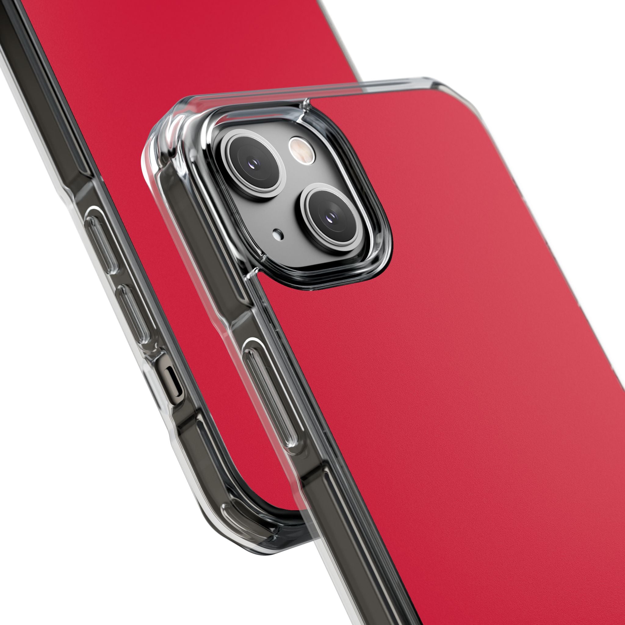 Crimson Red - Clear Impact Case for iPhone