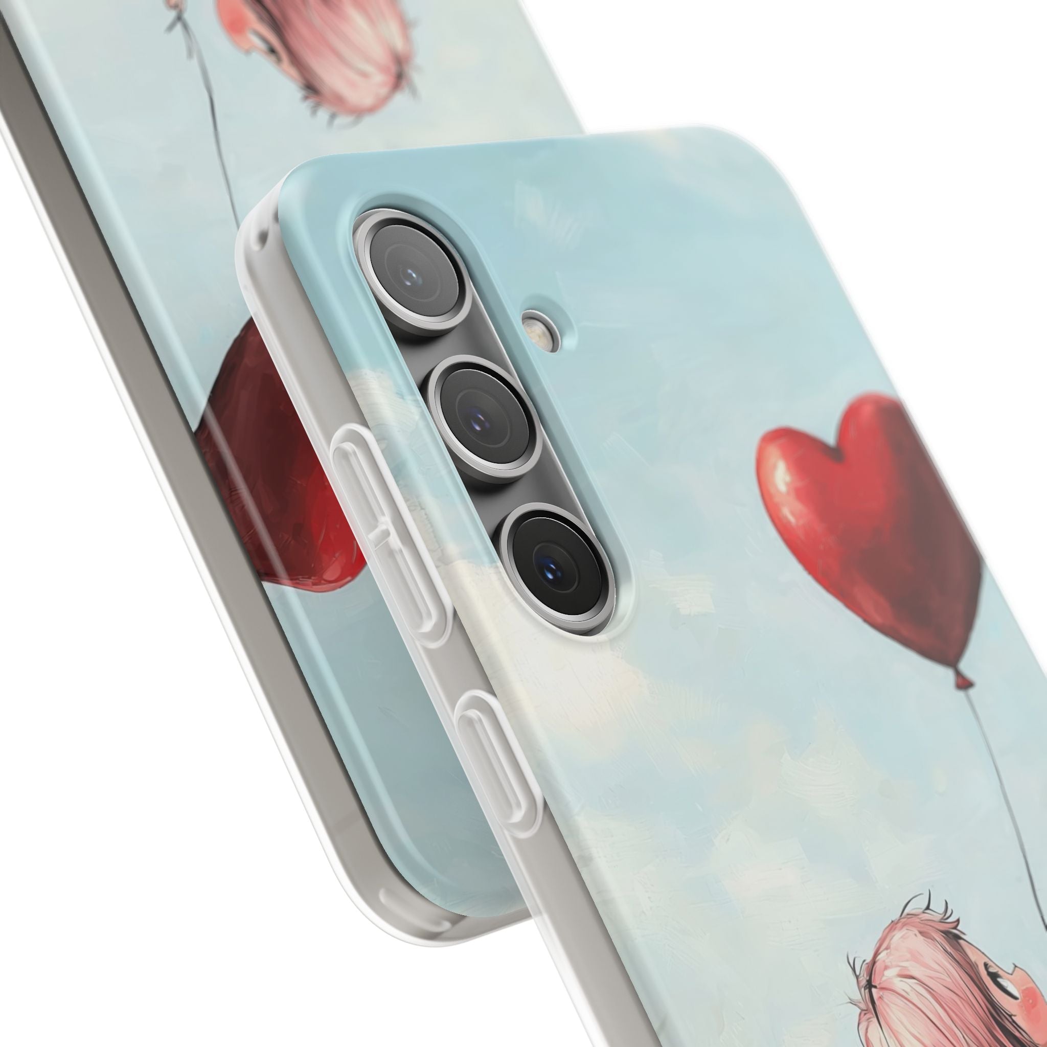 Heart Balloon Glow Samsung S24 Plus Case - Soft