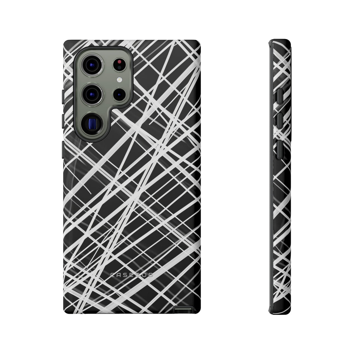 White Line Elegance - Protective Phone Case