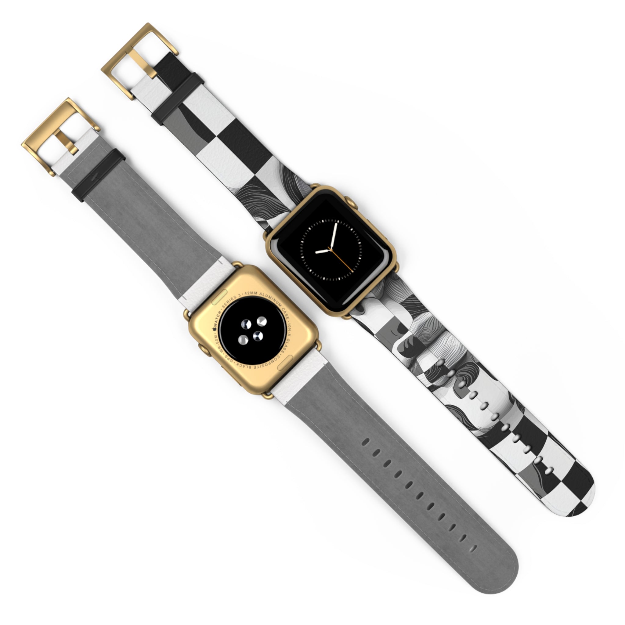 Mirrored Checkerboard Face - Watch Band