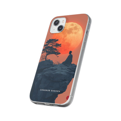 Zen Tranquility Under a Red Moon iPhone 14 - Flexi Phone Case