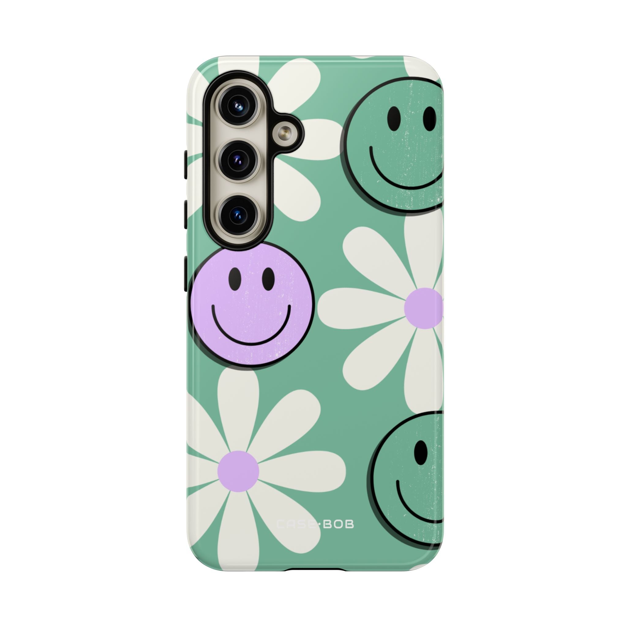 Smiley Daisy Glow Samsung S24 Case - Tough
