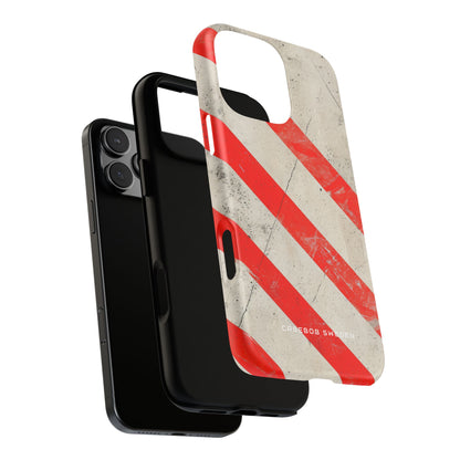 Striker Crimson Stripes iPhone 16 - Tough Phone Case