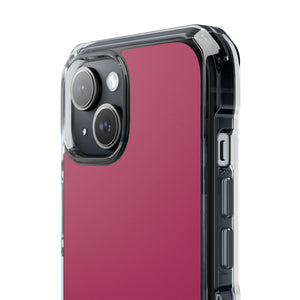 Maroon | Phone Case for iPhone (Clear Impact Case - Magnetic)