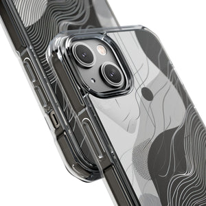 Monochrome Elegance - Phone Case for iPhone (Clear Impact - Magnetic)