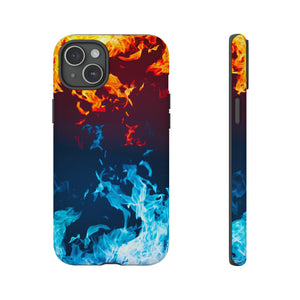 Red & Blue Flames - Protective Phone Case