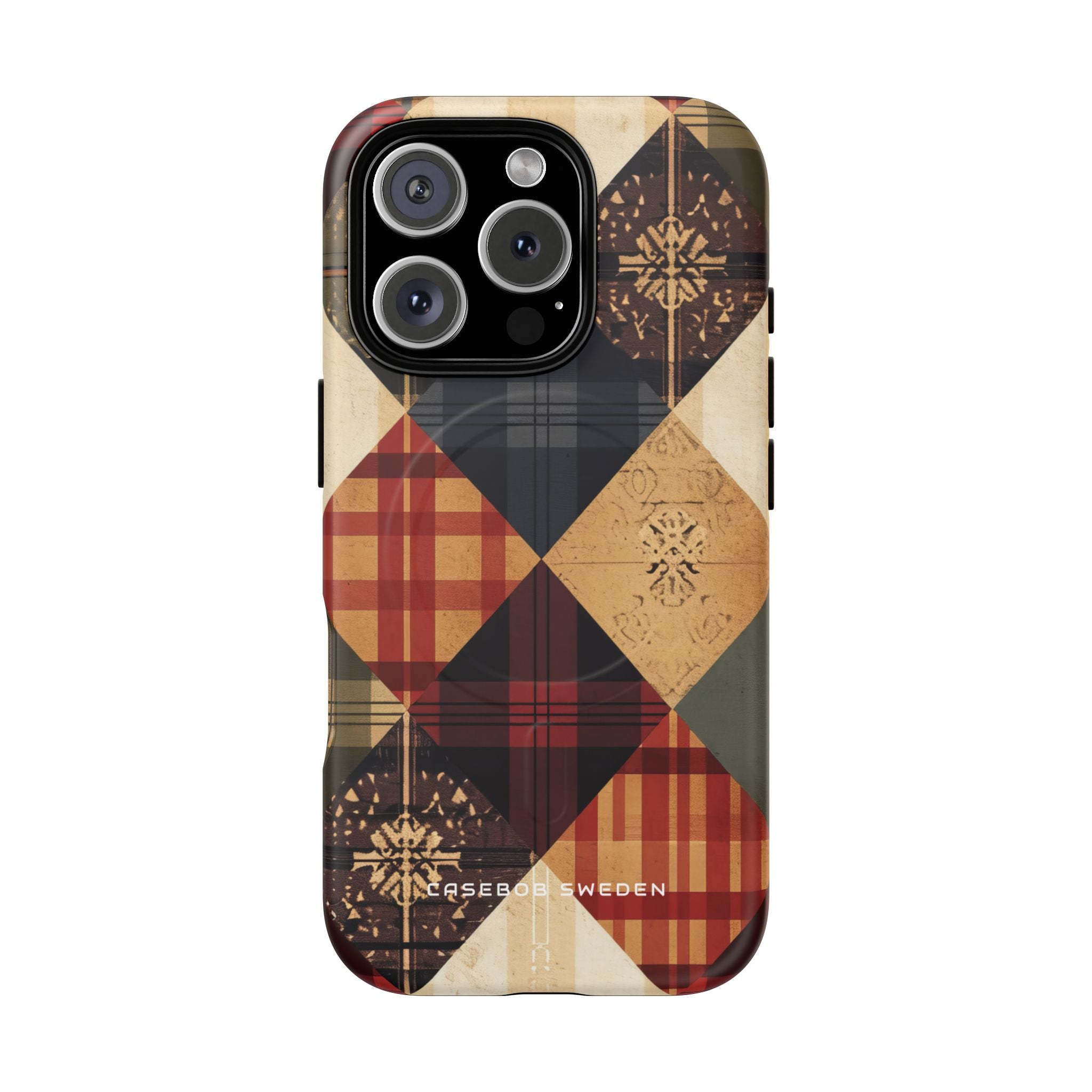 Rustic Geometric Patchwork Harmony iPhone 16 | Tough+ Phone Case