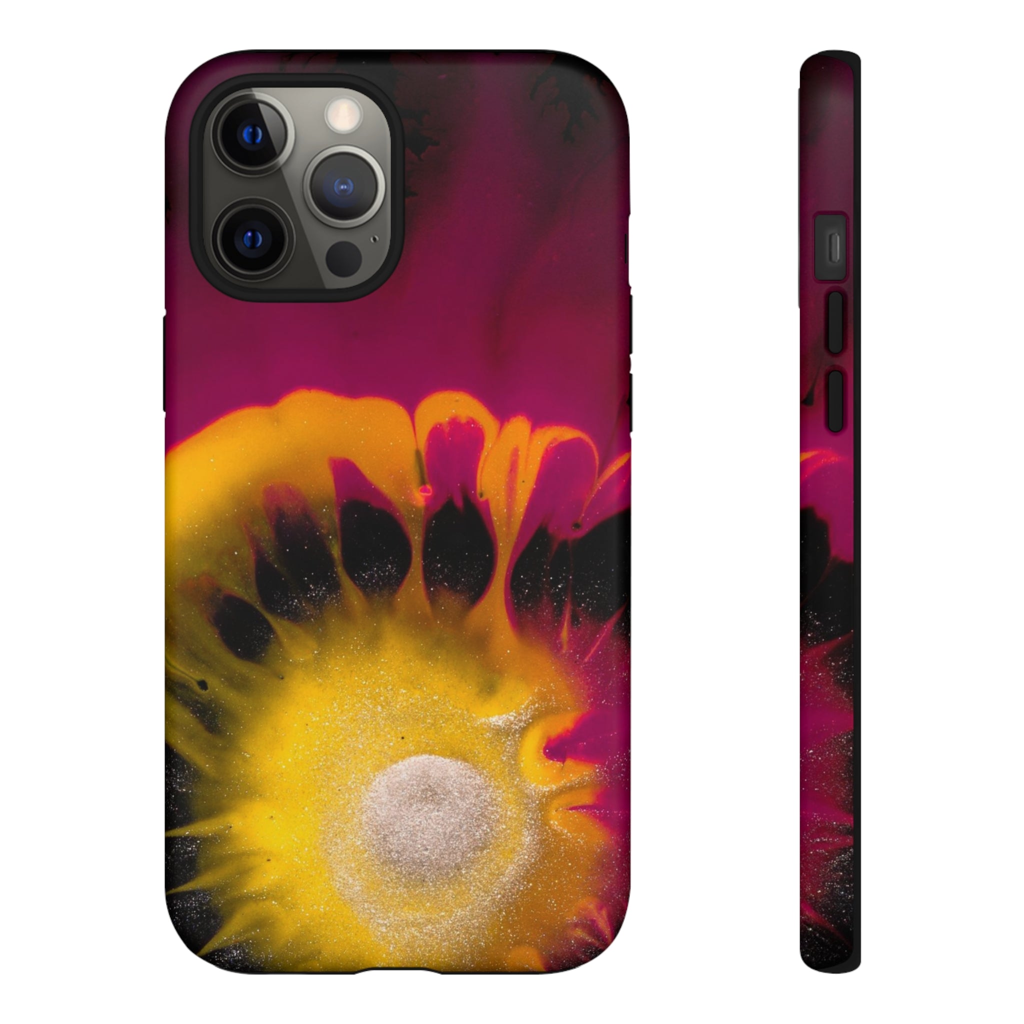 Deep Purple Ink Art iPhone Case (Protective) iPhone 12 Pro Max Matte Phone Case