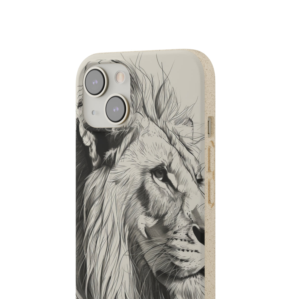 Majestic Linework Lion | Biodegradable Phone Case