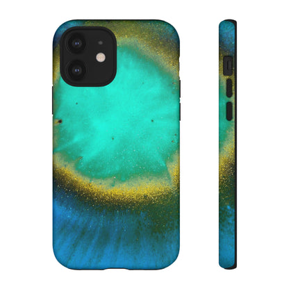 Green Yelly Ink Art iPhone Case (Protective) iPhone 12 Matte Phone Case