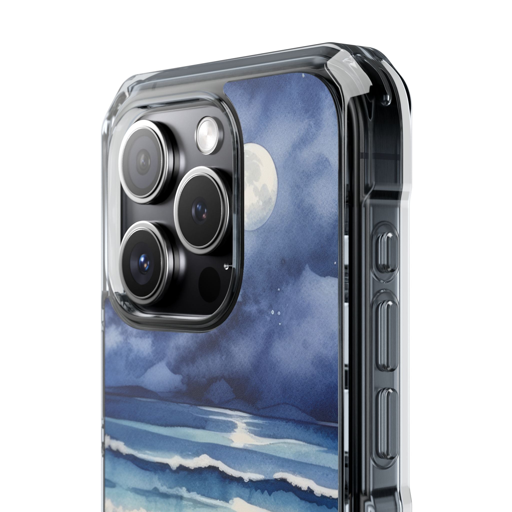 Moonlight Reflects Waves iPhone Case - Impact