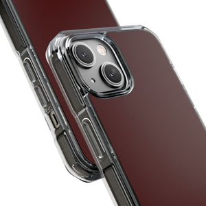 Oxblood Red | Phone Case for iPhone (Clear Impact Case - Magnetic)