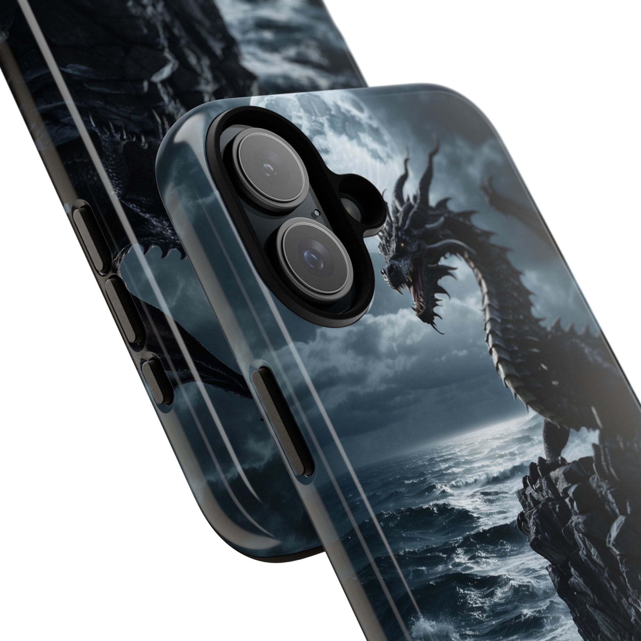 Dragon Roars Against Sea - iPhone Case