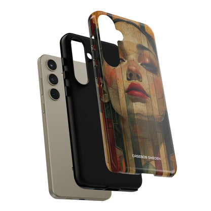 Bold Art Deco Portrait - Tough Samsung S24 Phone Case