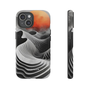 Orange Moon Illusion - Protective Phone Case