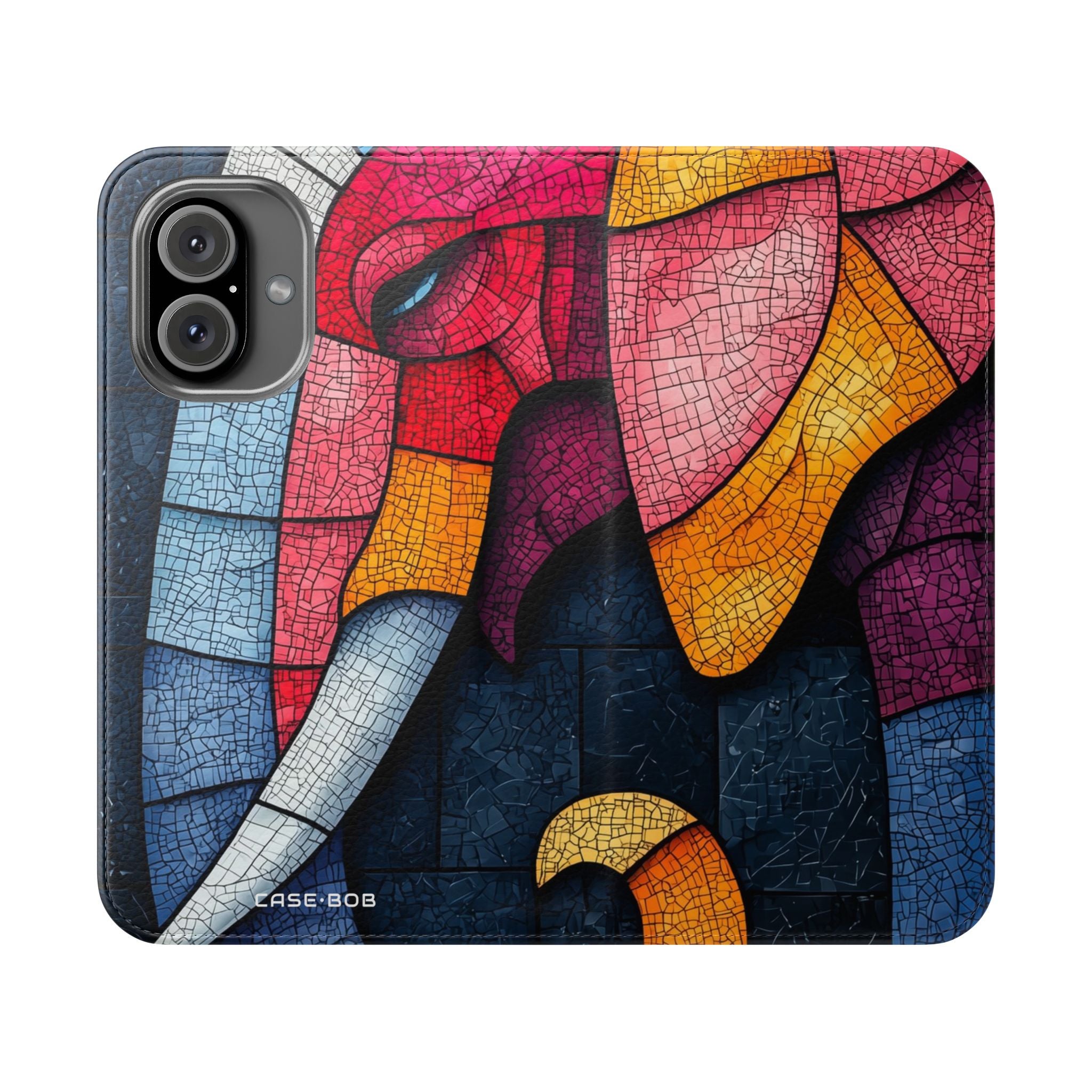 Blue Mosaic Elephant - iPhone 16  Case - Wallet