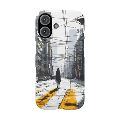 Urban Noir Streetscape iPhone 16 - Slim Phone Case