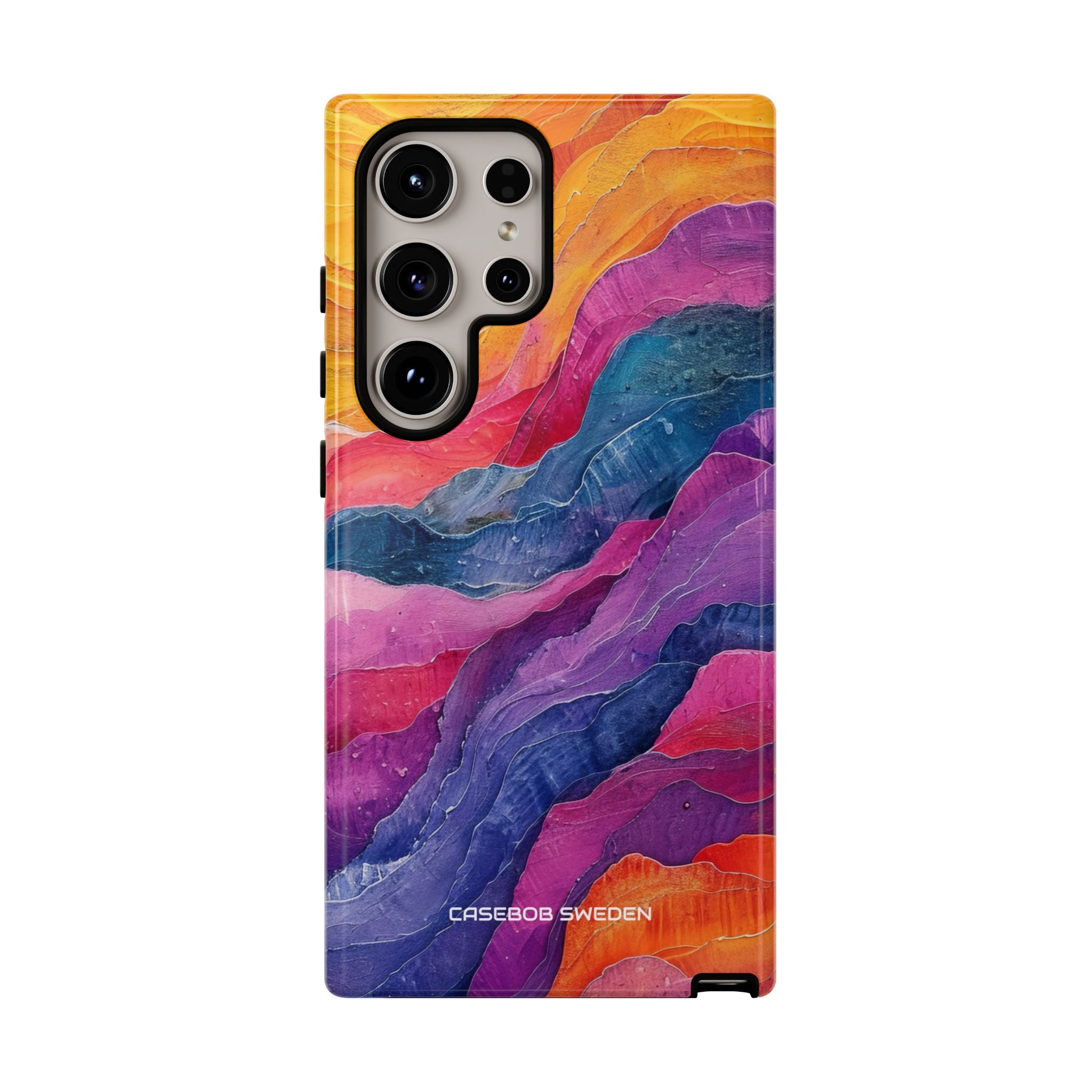 Vibrant Abstract Waves - Tough Samsung S24 Phone Case