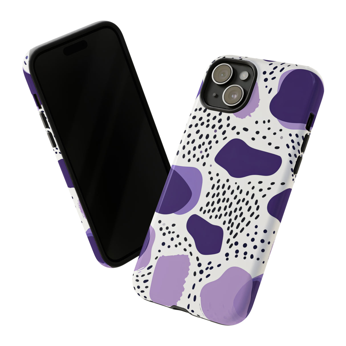 Purple Dots Elegance Case - Protective Phone Case