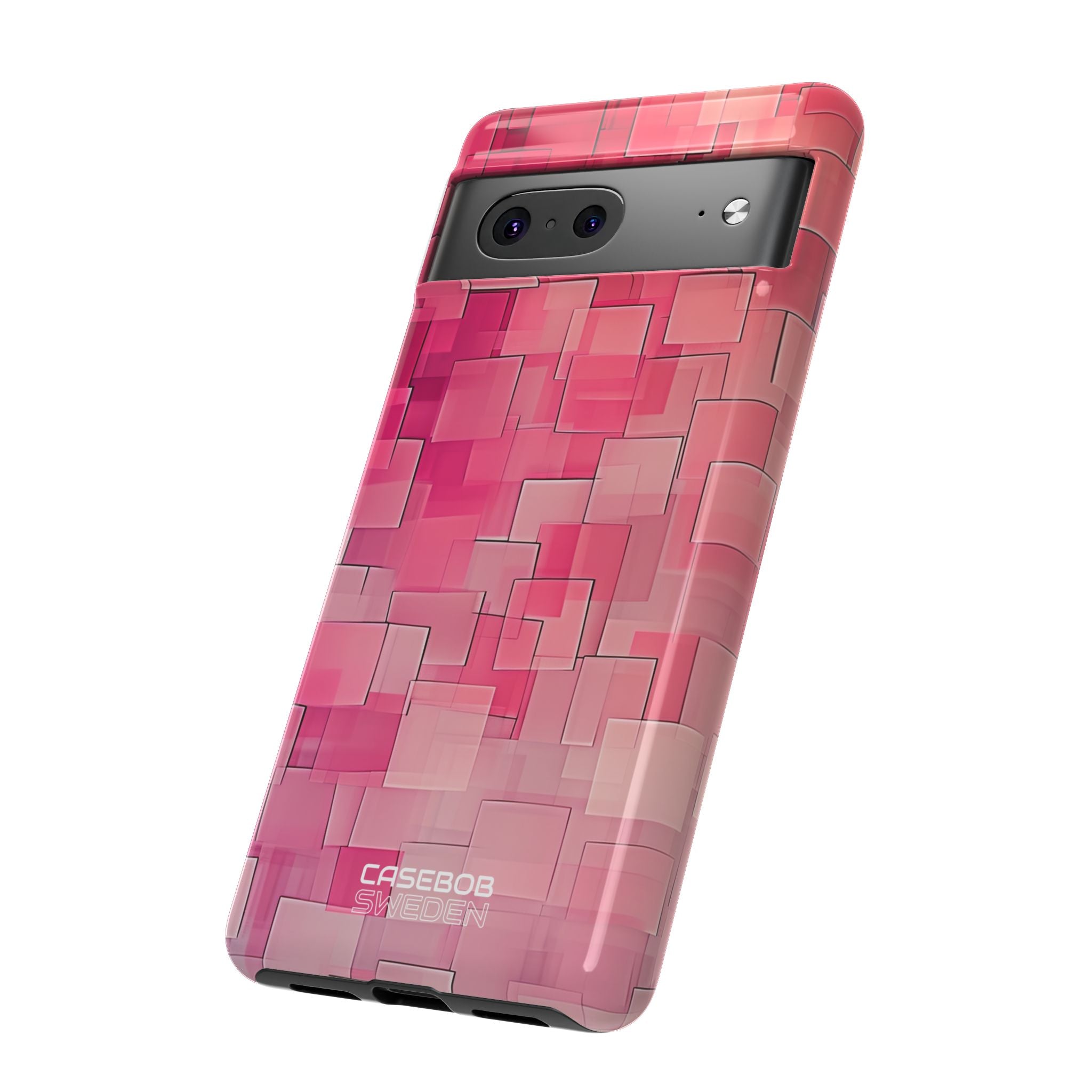 Layered Pink Geometry Google Pixel 7 - Tough