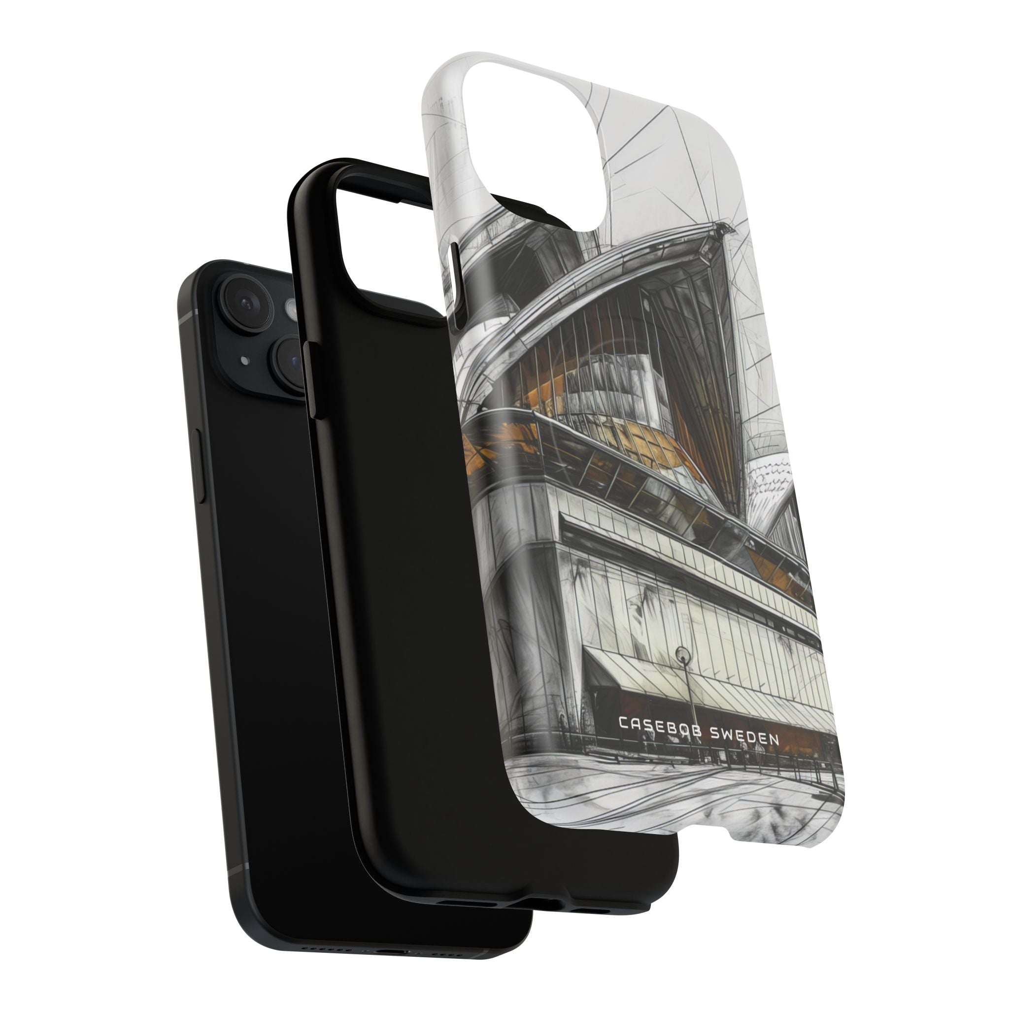 Architectural Curves in Line Formation iPhone 15 | Tough+ Phone Case