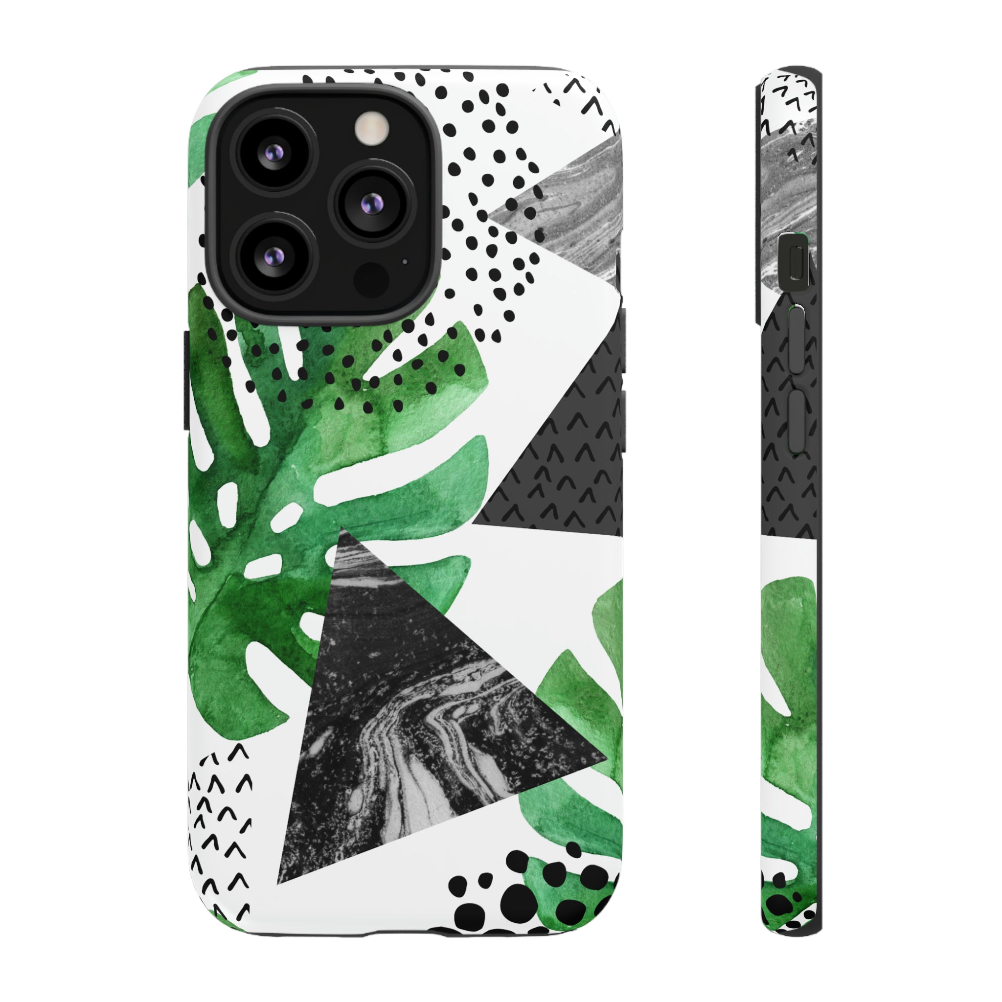 Grunge Green Tropical - Protective Phone Case