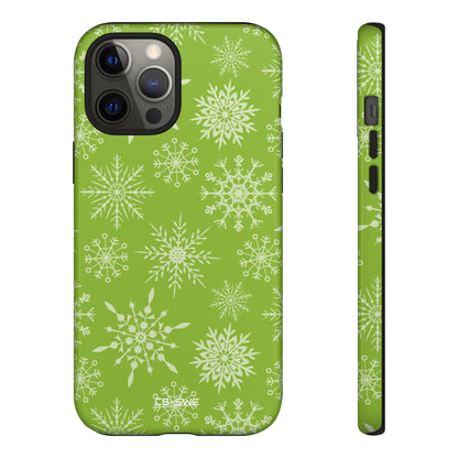 Snowflakes Dance Playfully - iPhone Case