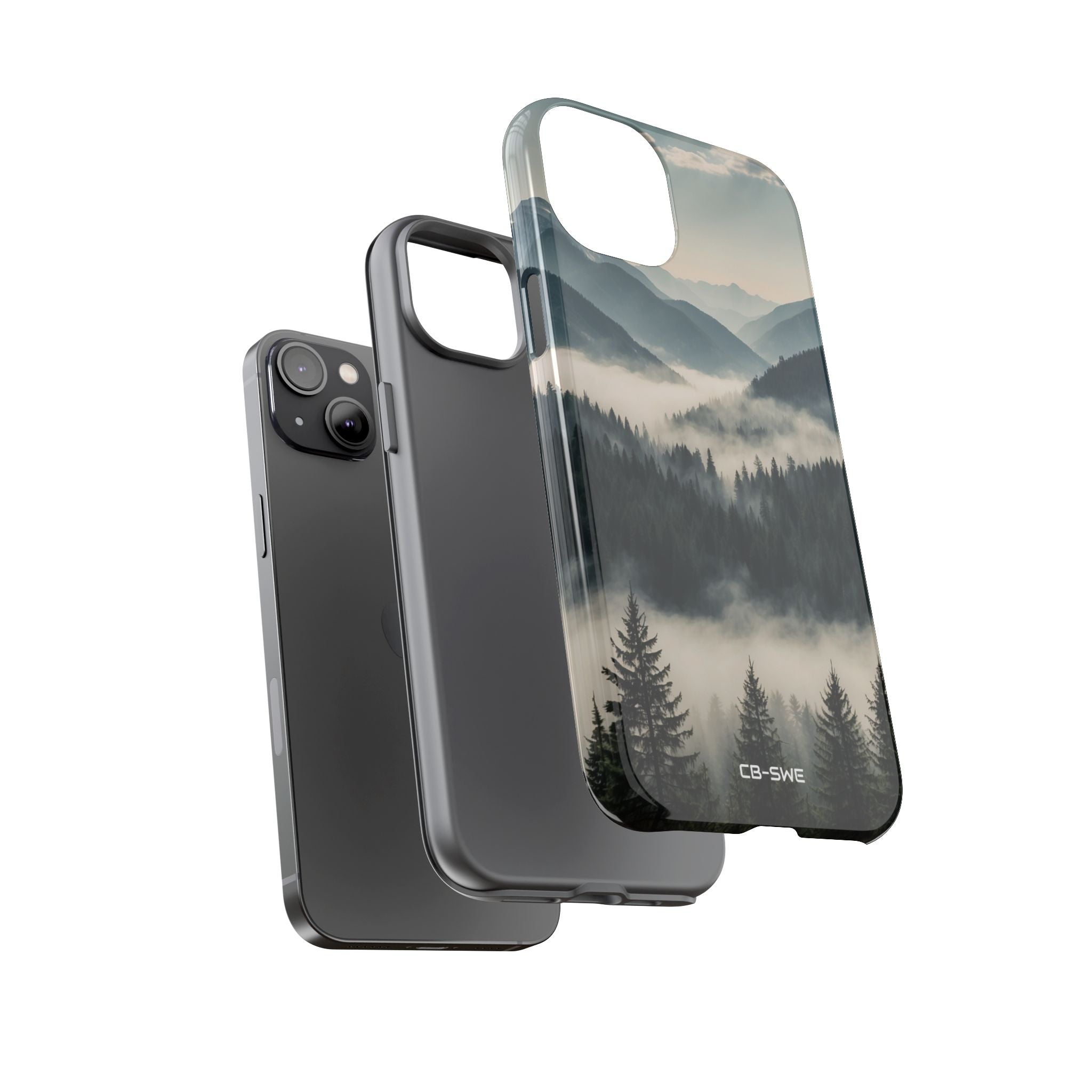 Misty Forest Embrace - iPhone Case