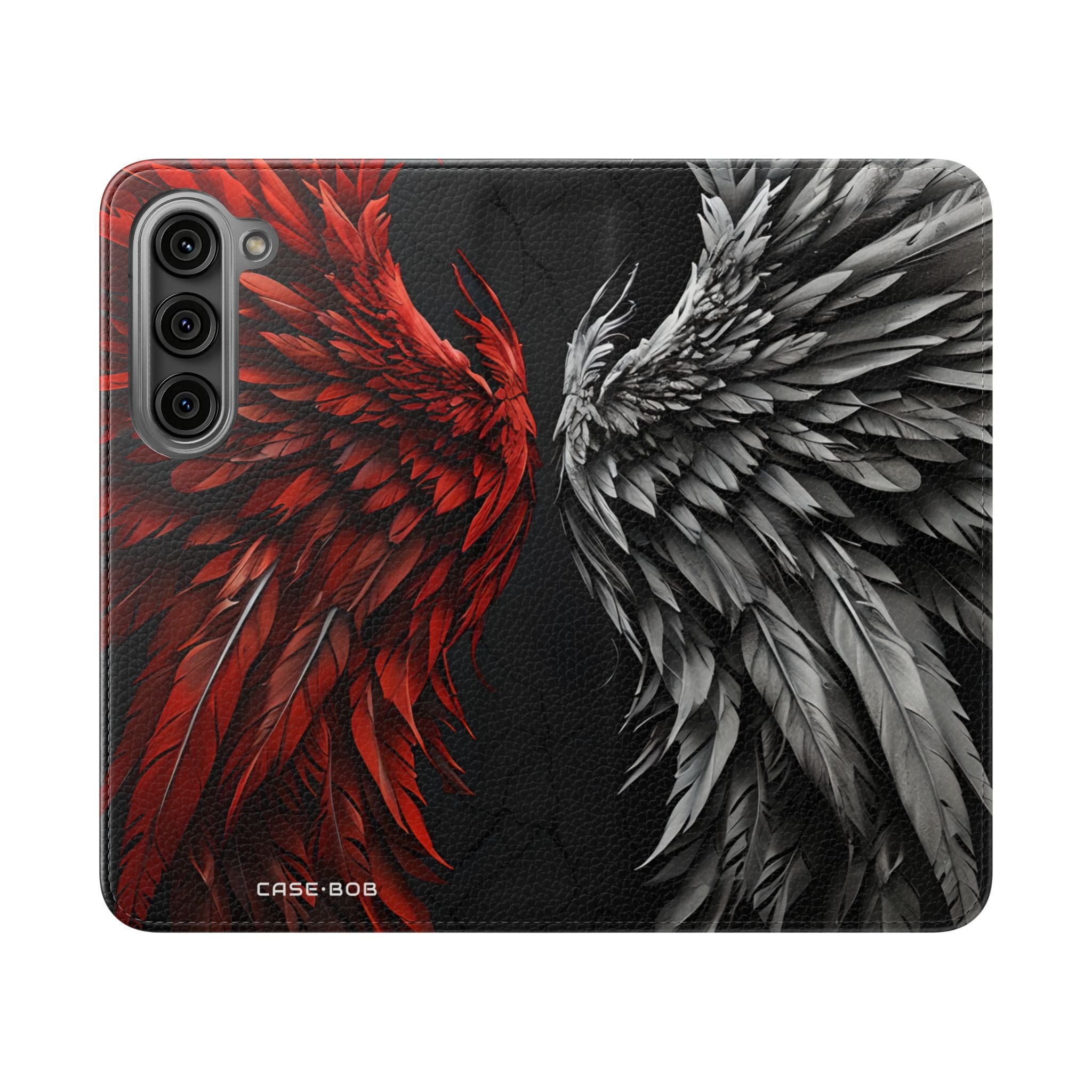 Crimson Silver Wings - Samsung S23 Case - Wallet