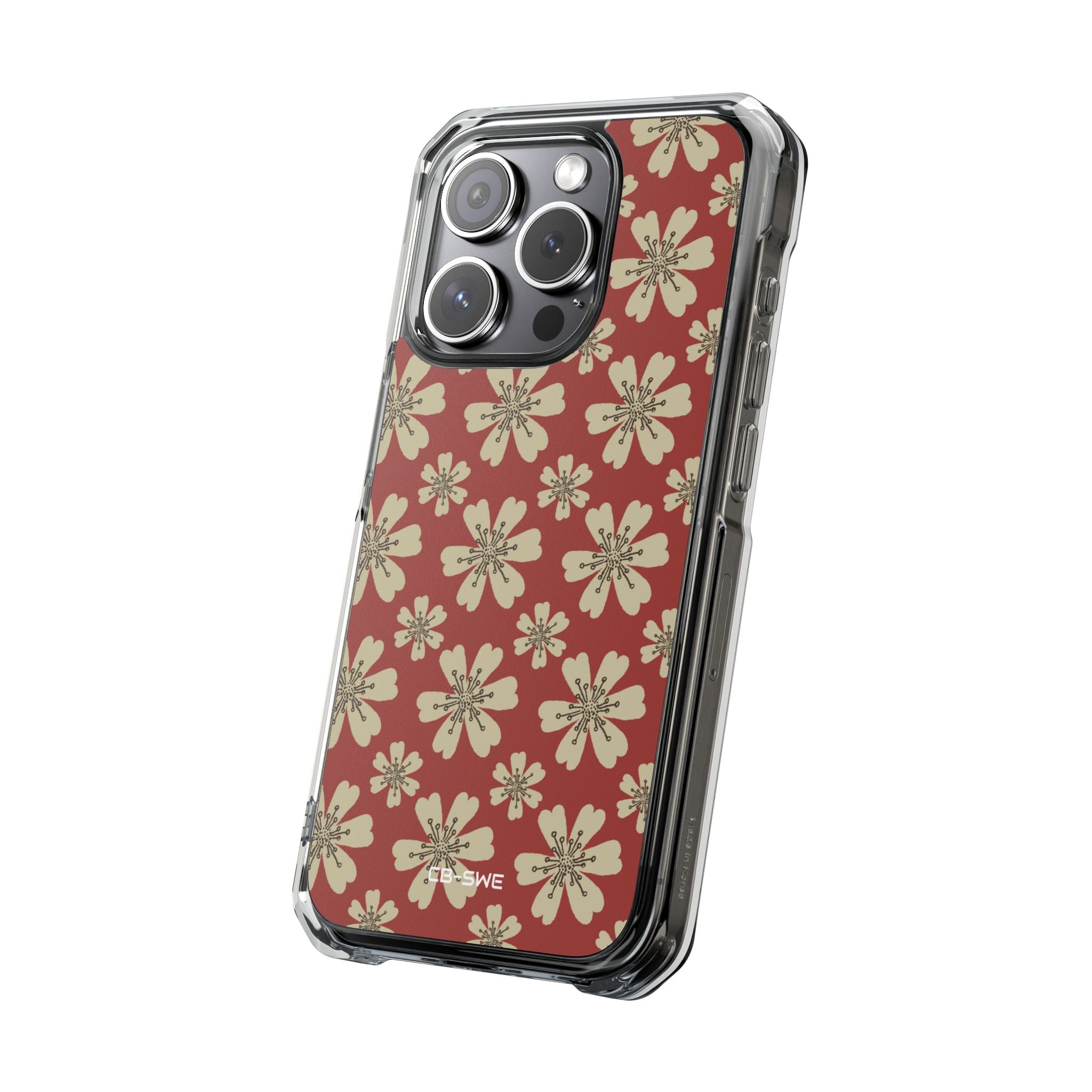 Retro Red Florals iPhone Case - Impact