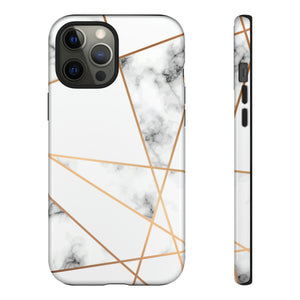 Marble Geometric - Protective Phone Case