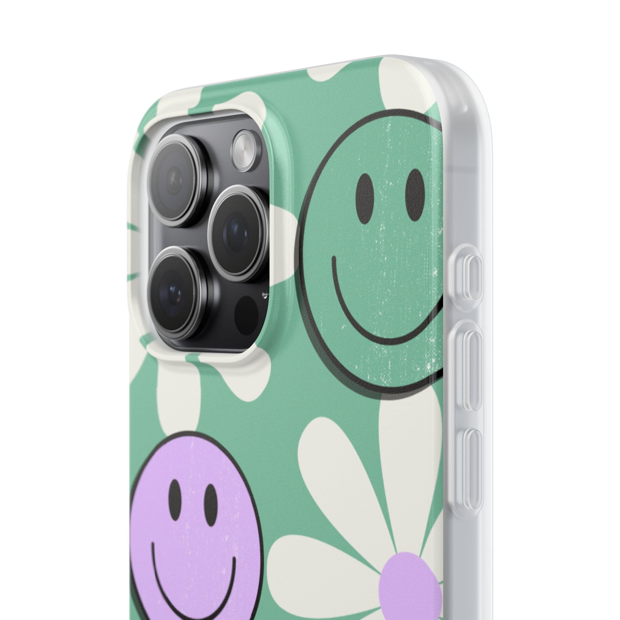 Smiley Daisy Glow iPhone 15 Pro Max Case - Soft