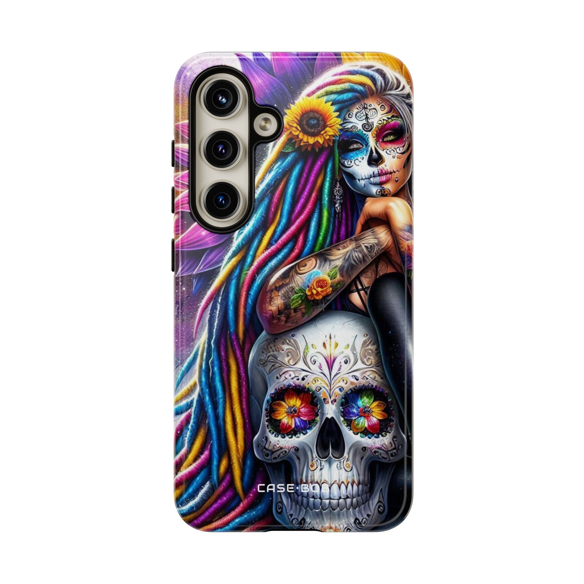 Sunflower Skull Glow Samsung S24 Case - Tough