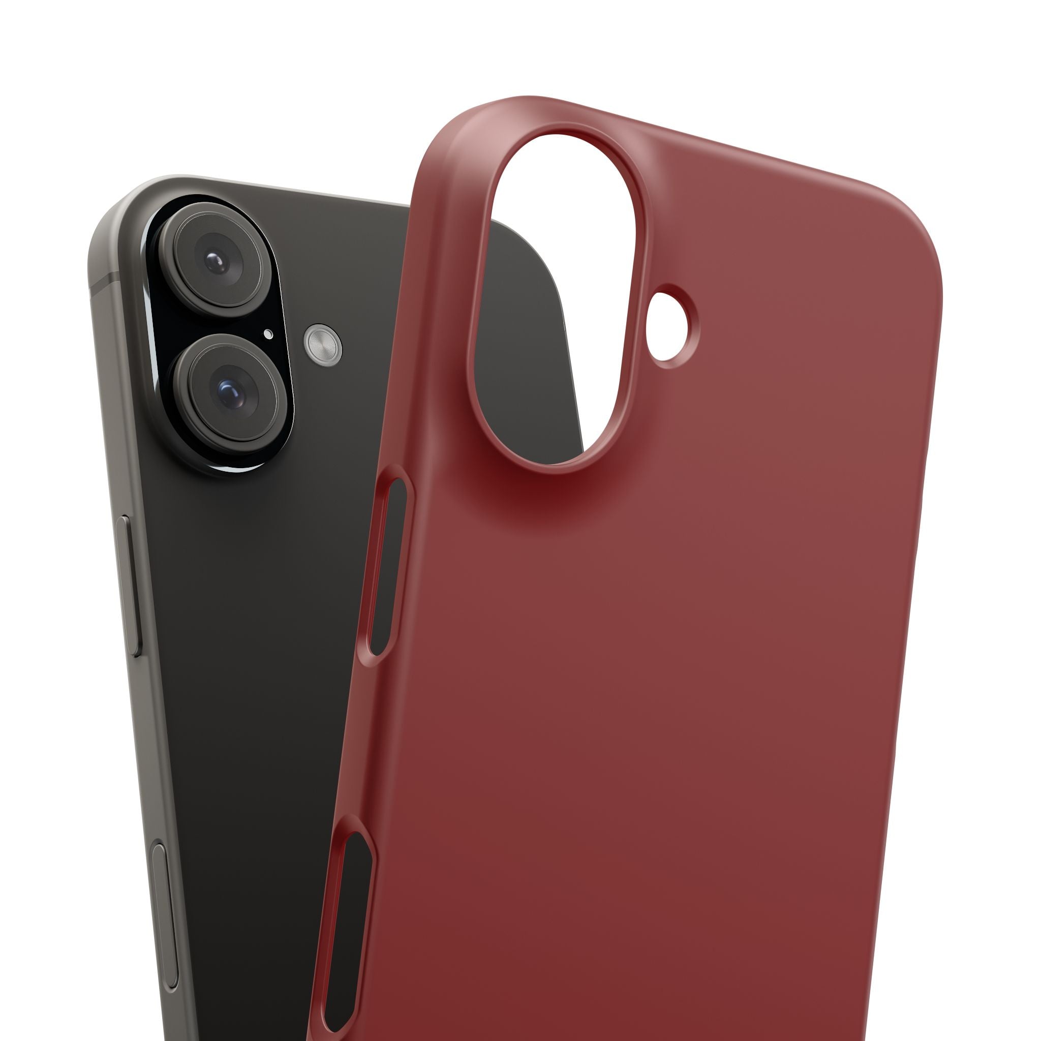 Dark Red iPhone 16 - Slim Phone Case