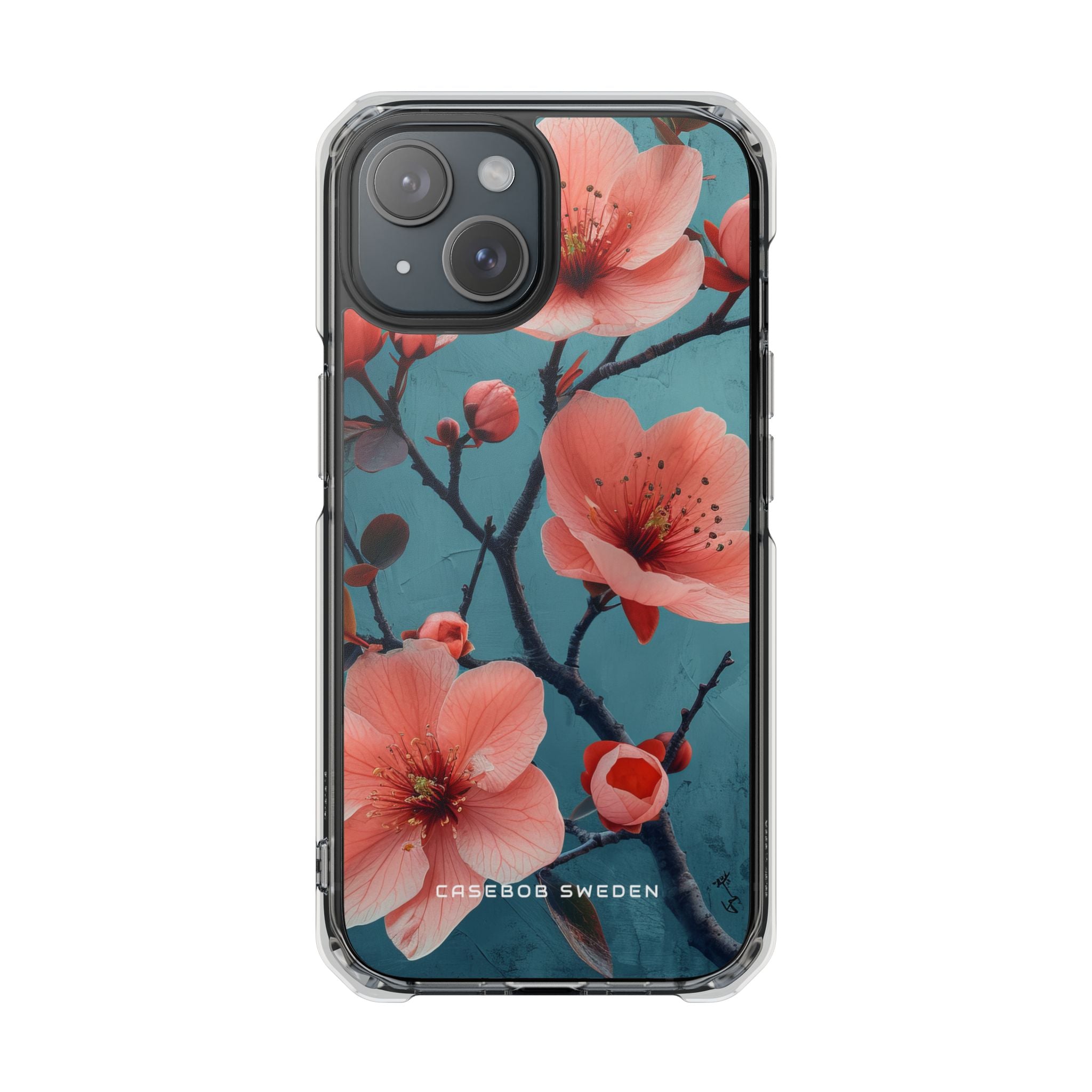 Floral Harmony Burst iPhone 15 - Clear Impact Phone Case