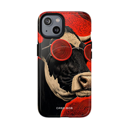 Hypnotic Cow iPhone 14 Case - Tough+