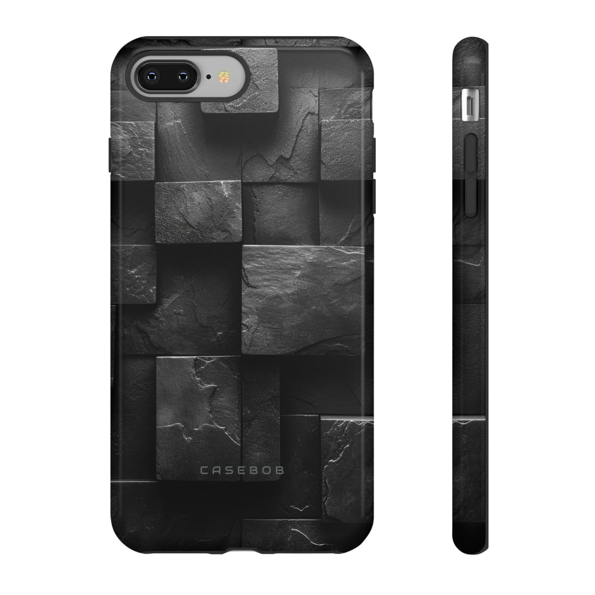 Black Geometric Elegance - Protective Phone Case