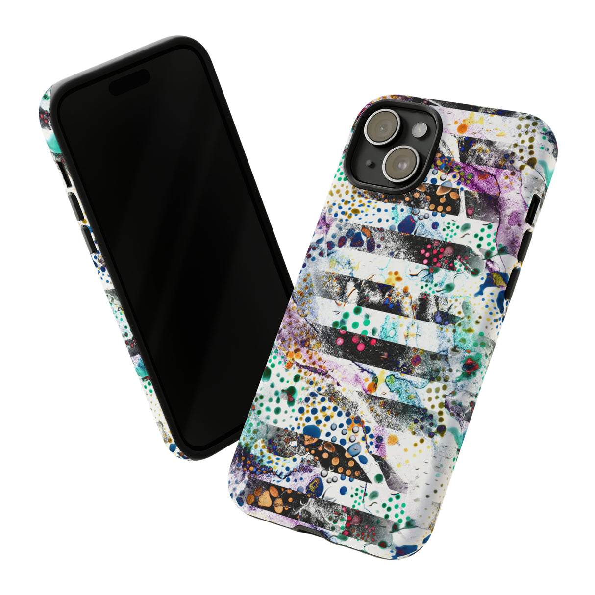 Abstract Green Purple - Protective Phone Case