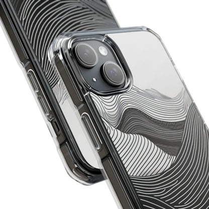 Undulating Horizon Waves iPhone 15 - Clear Impact Phone Case