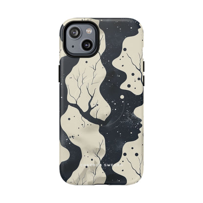 Organic Fluid Silhouettes with Cosmic Depth iPhone 14 | Tough+ Phone Case