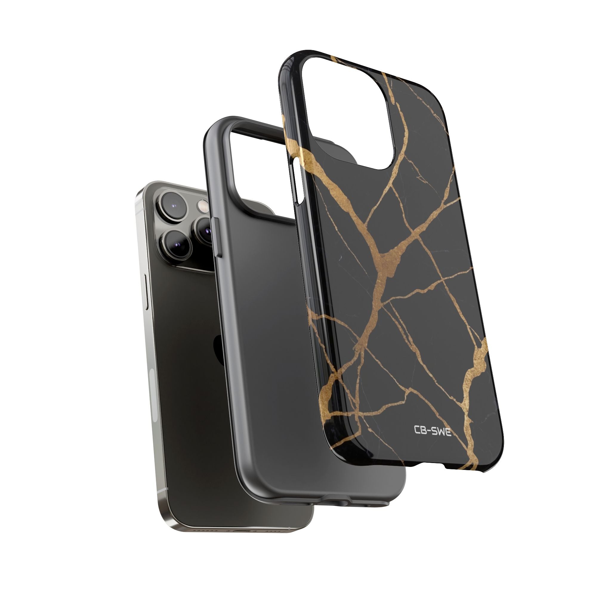 Golden Veins Twist - iPhone Case