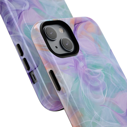 Purple Peach Whirl - Tough + MagSafe® iPhone 14 Phone Case