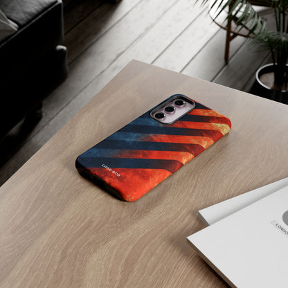 Diagonal Stripes Blaze Samsung S23 Plus Case - Tough
