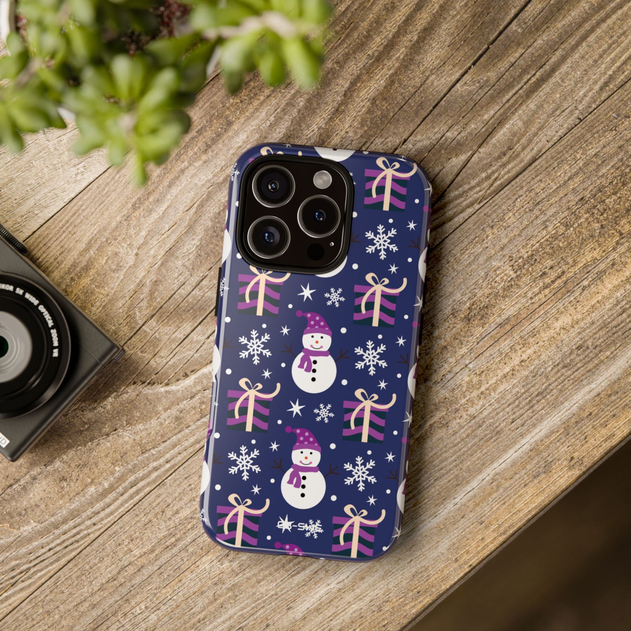 Snowmen Gift Giving - iPhone Case