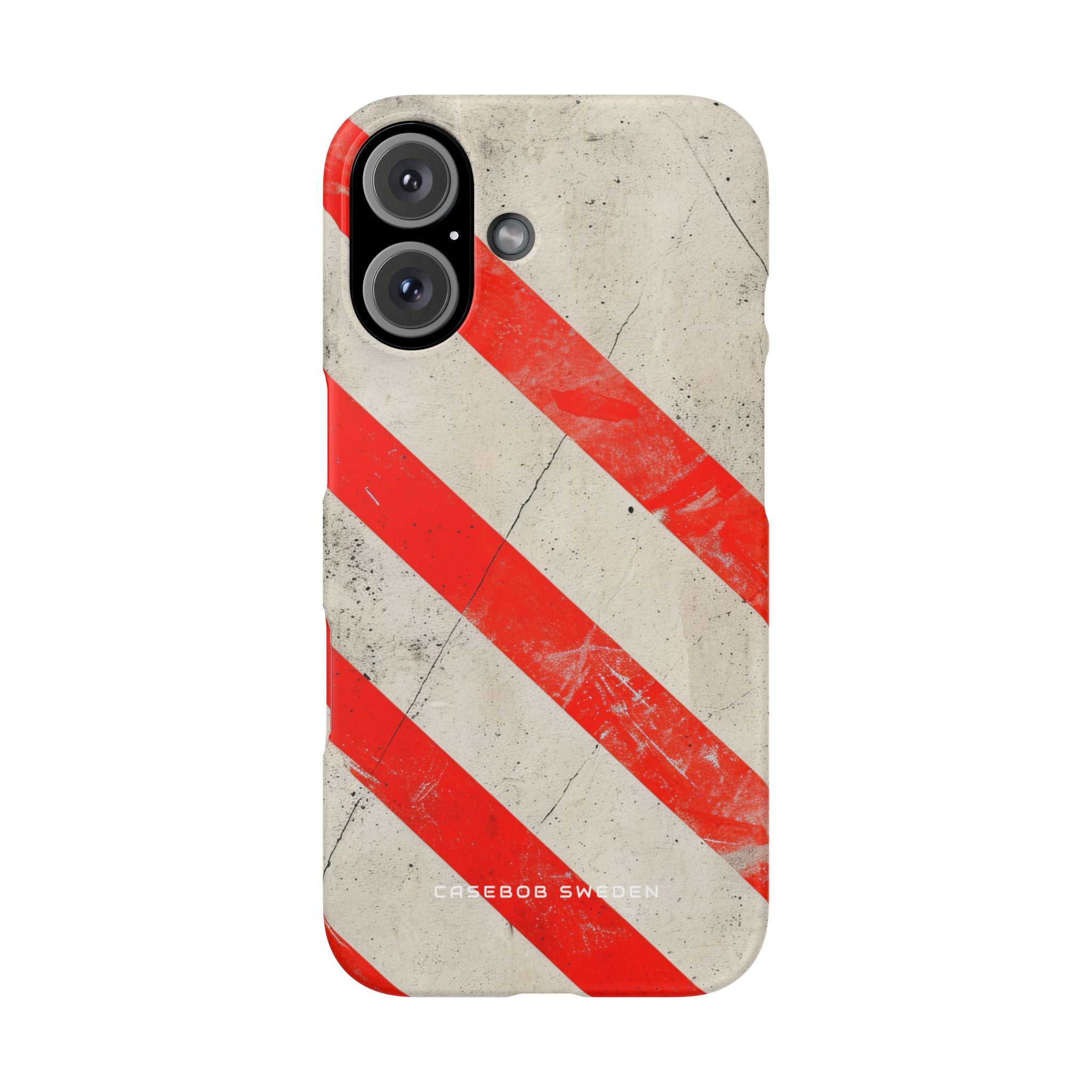 Striker Crimson Stripes iPhone 16 - Schlanke Handyhülle