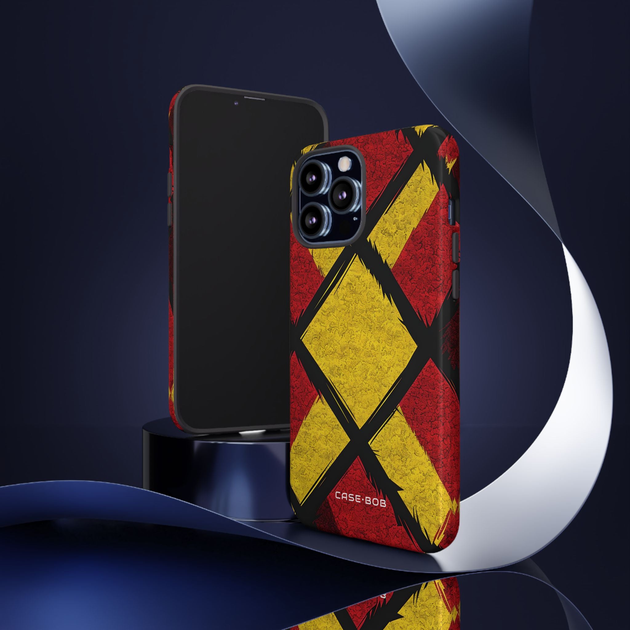 Cracked Diamond Grid iPhone 13 Pro Case - Tough