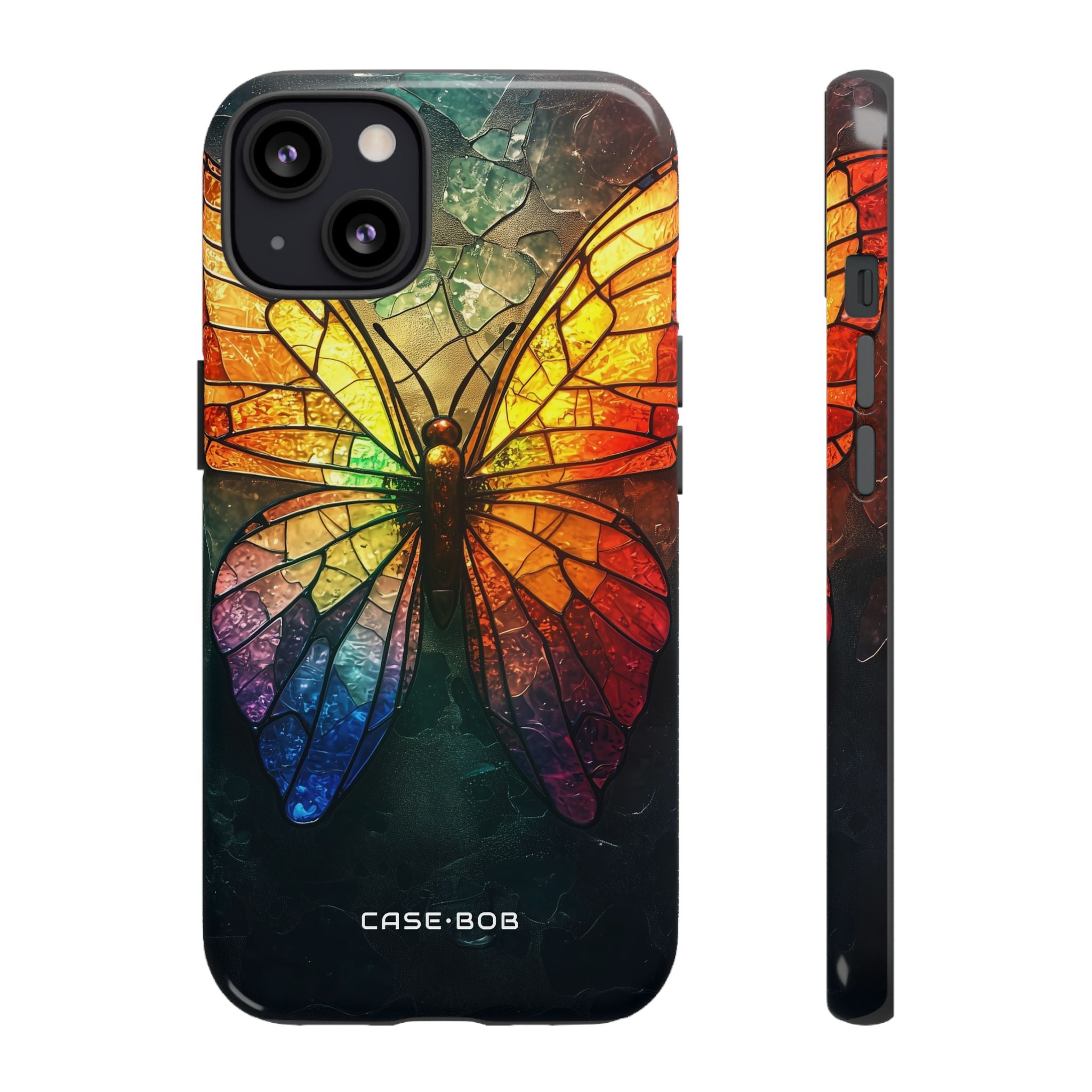 Stained Glass Butterfly iPhone 13 Case - Tough