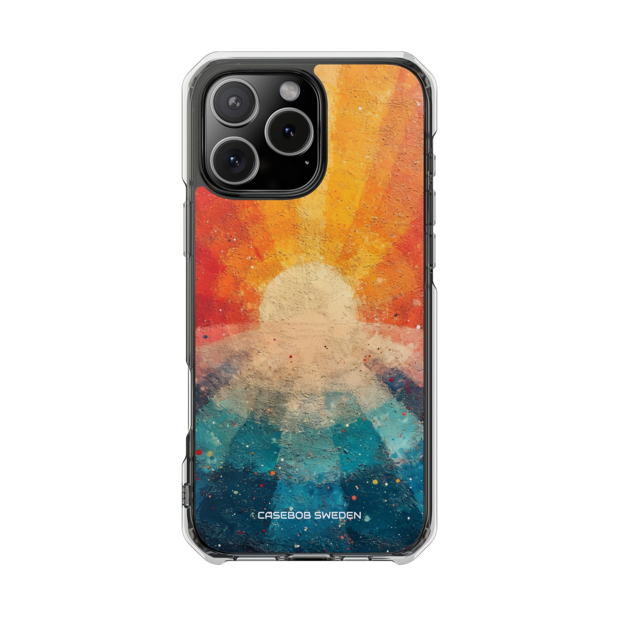 Sunburst Energy - Clear Impact iPhone 16 Phone Case