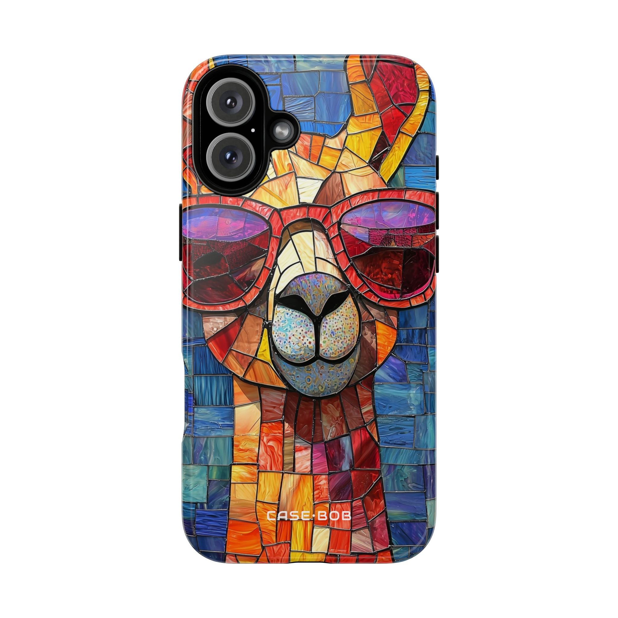 Llama Mosaic Glow iPhone 16 Plus Case - Tough